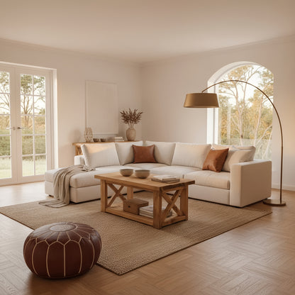 Farmhouse Coffee Table With Shelf