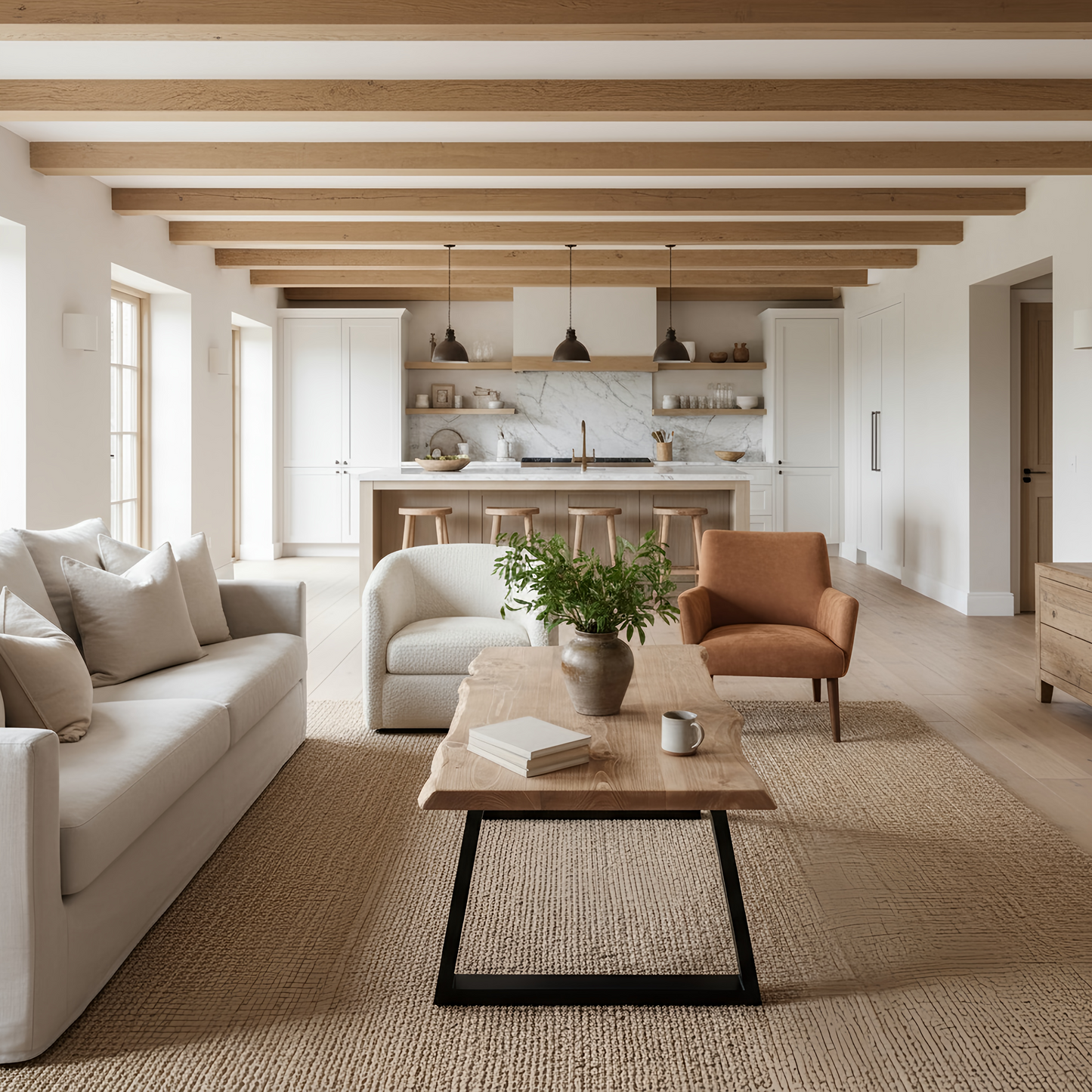 FENA Live / Waney Edge Coffee Table With Metal Trapezium Legs