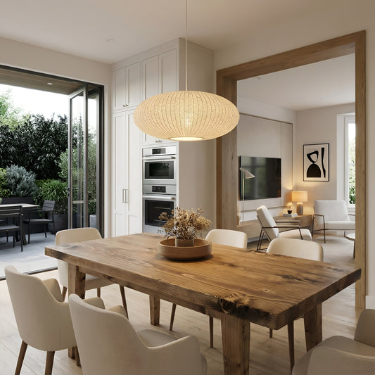 FREYA Solid Wood Dining Table With Wooden Tapered Legs