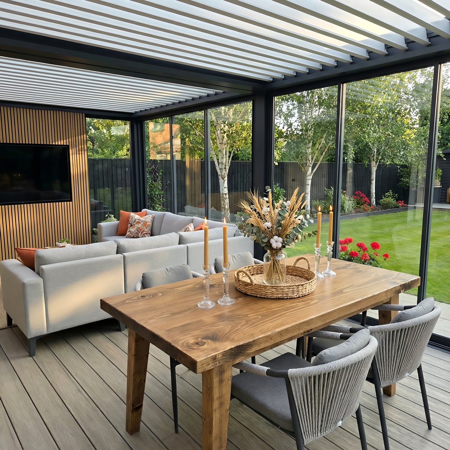 FREYA Solid Wood Dining Table With Wooden Tapered Legs