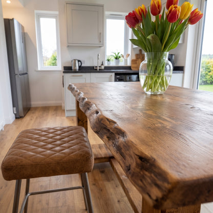 GRANTHAM Kitchen Island Solid Wood With Shelf / Breakfast Bar