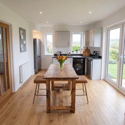 GRANTHAM Kitchen Island Solid Wood With Shelf / Breakfast Bar