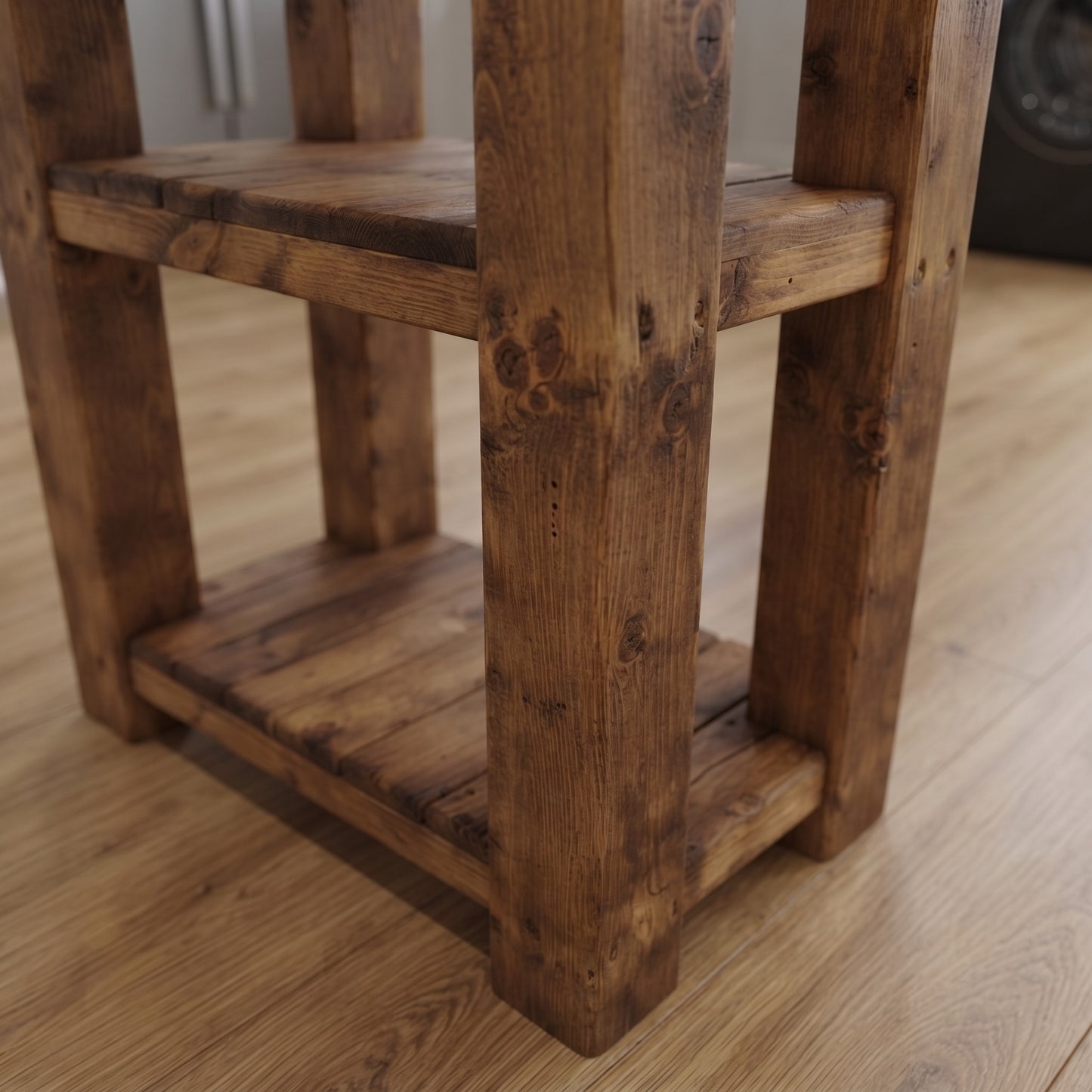 GRANTHAM Kitchen Island Solid Wood With Shelf / Breakfast Bar