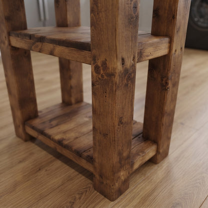 GRANTHAM Kitchen Island Solid Wood With Shelf / Breakfast Bar