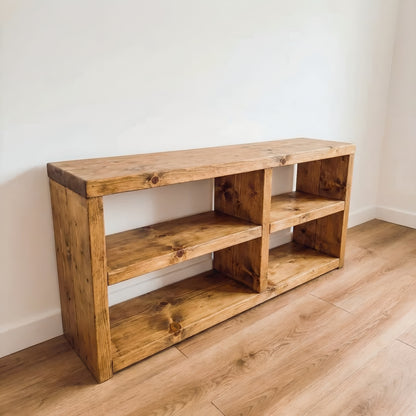 Halsten Timber Shelving Unit / Storage Shelf / Living Room Bookshelf / Shoe Storage Rustic Storage Unit Solid Wood Cottage Style /Book Shelf