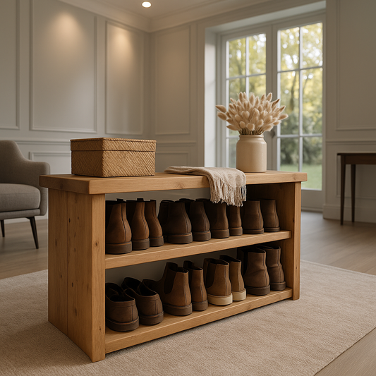Wooden Shelf Unit / Storage Shelf / Living Room Bookshelf / Shoe Storage Rustic Storage Unit Solid Wood Cottage Style /Book Shelf