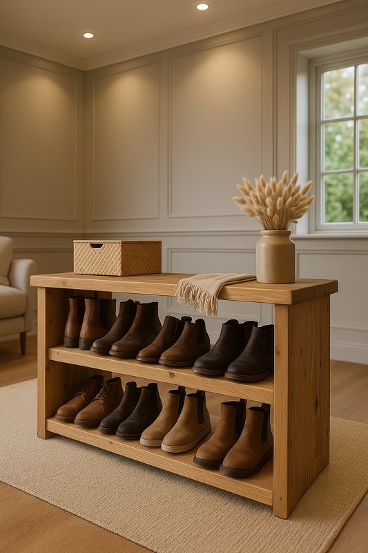 Wooden Shelf Unit / Storage Shelf / Living Room Bookshelf / Shoe Storage Rustic Storage Unit Solid Wood Cottage Style /Book Shelf