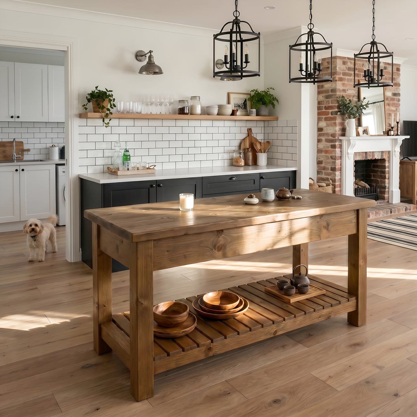IRONSTEAD Kitchen Island / Breakfast Bar / Rustic Cart and Island