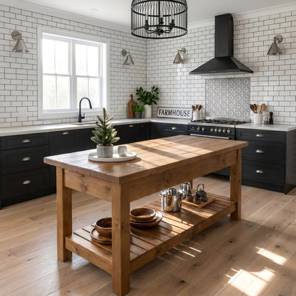 IRONSTEAD Kitchen Island / Breakfast Bar / Rustic Cart and Island