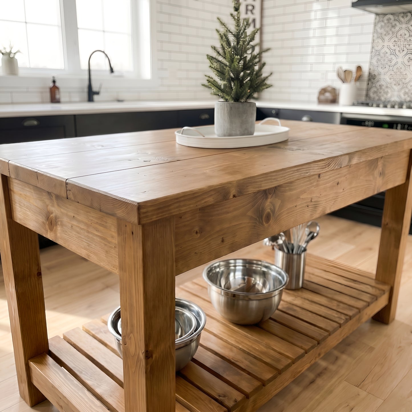 IRONSTEAD Kitchen Island / Breakfast Bar / Rustic Cart and Island