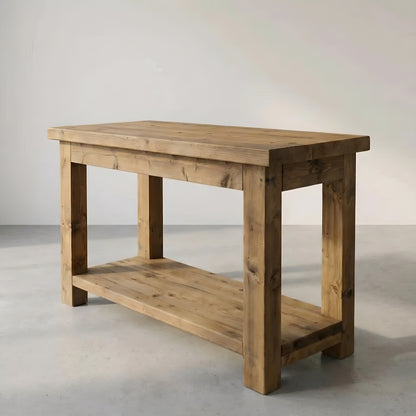 ISLAND - Rustic Kitchen Island Solid Wood Table