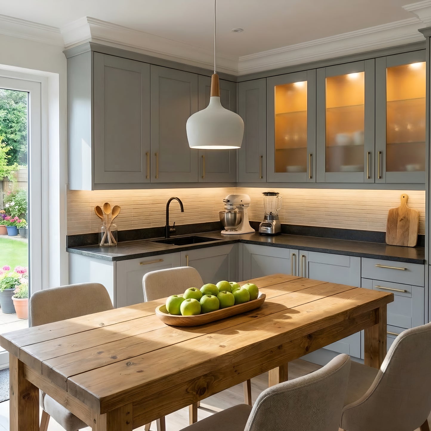 ISLAND - Rustic Kitchen Island Solid Wood Table
