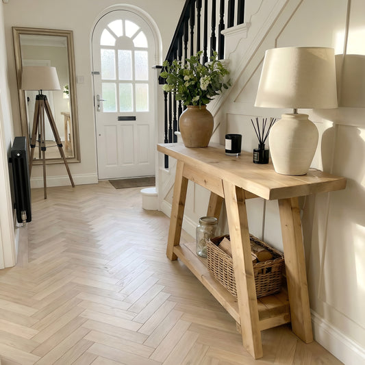 DASI Light Oak Colour Console Table With Shelf