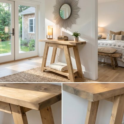 DASI Light Oak Colour Console Table With Shelf