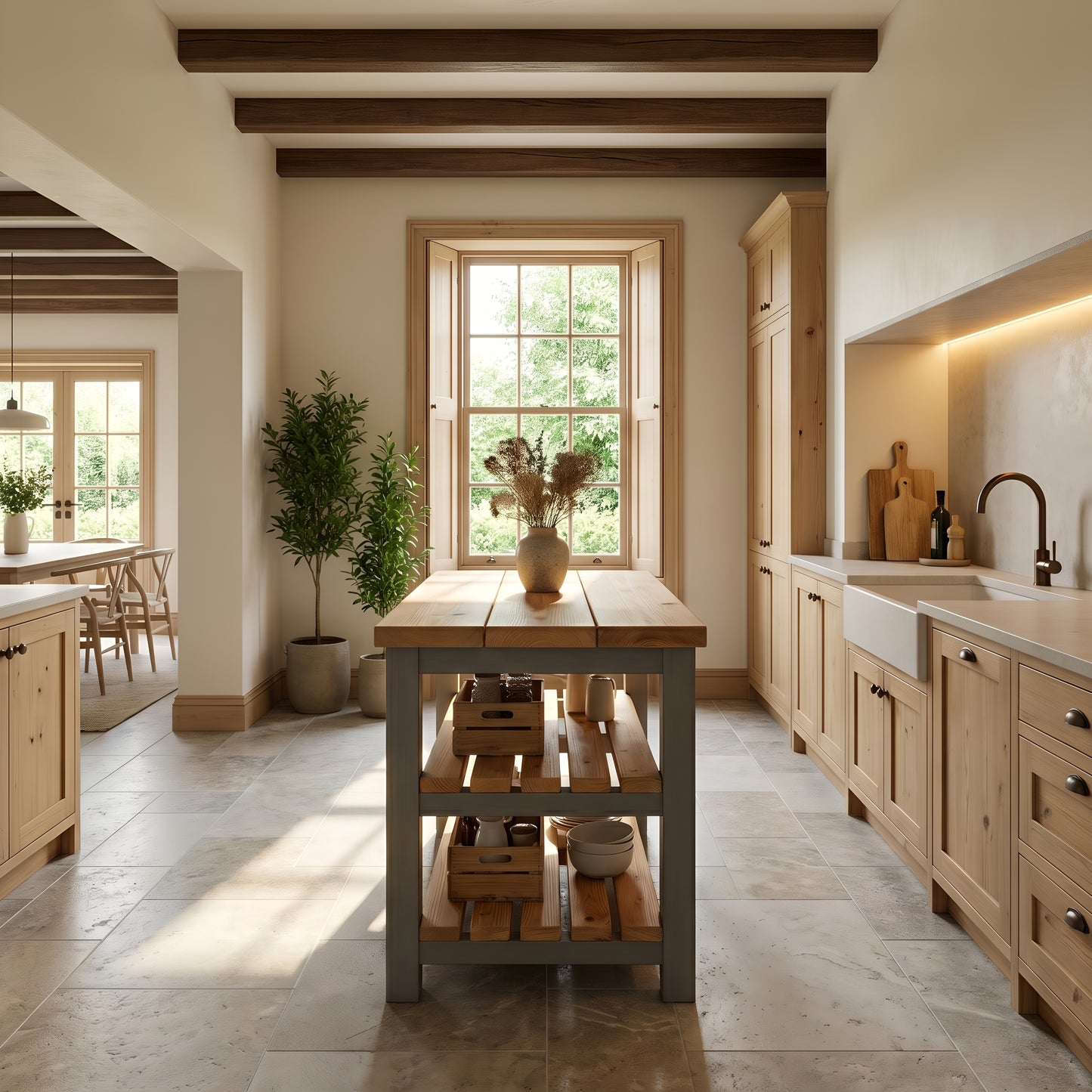 LORNBY Kitchen Island / Breakfast Bar / Rustic Island