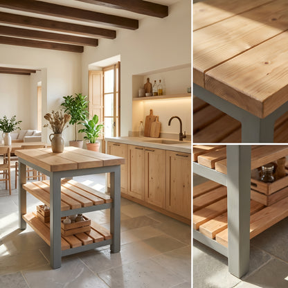 LORNBY Kitchen Island / Breakfast Bar / Rustic Island