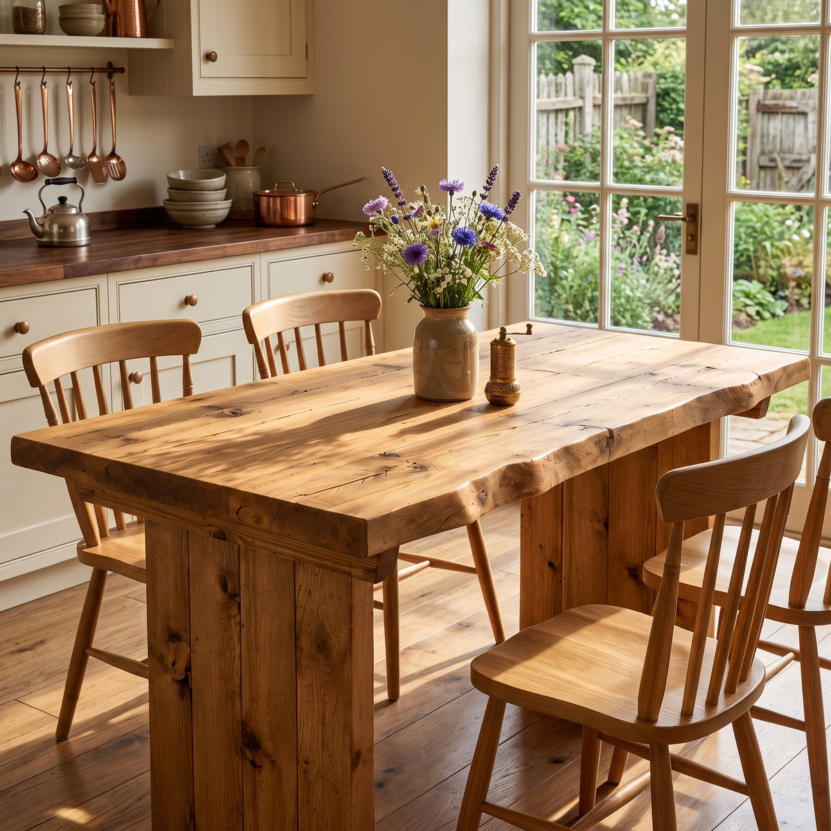 NORA Light Oak Colour Live / Waney Edge Dining Table