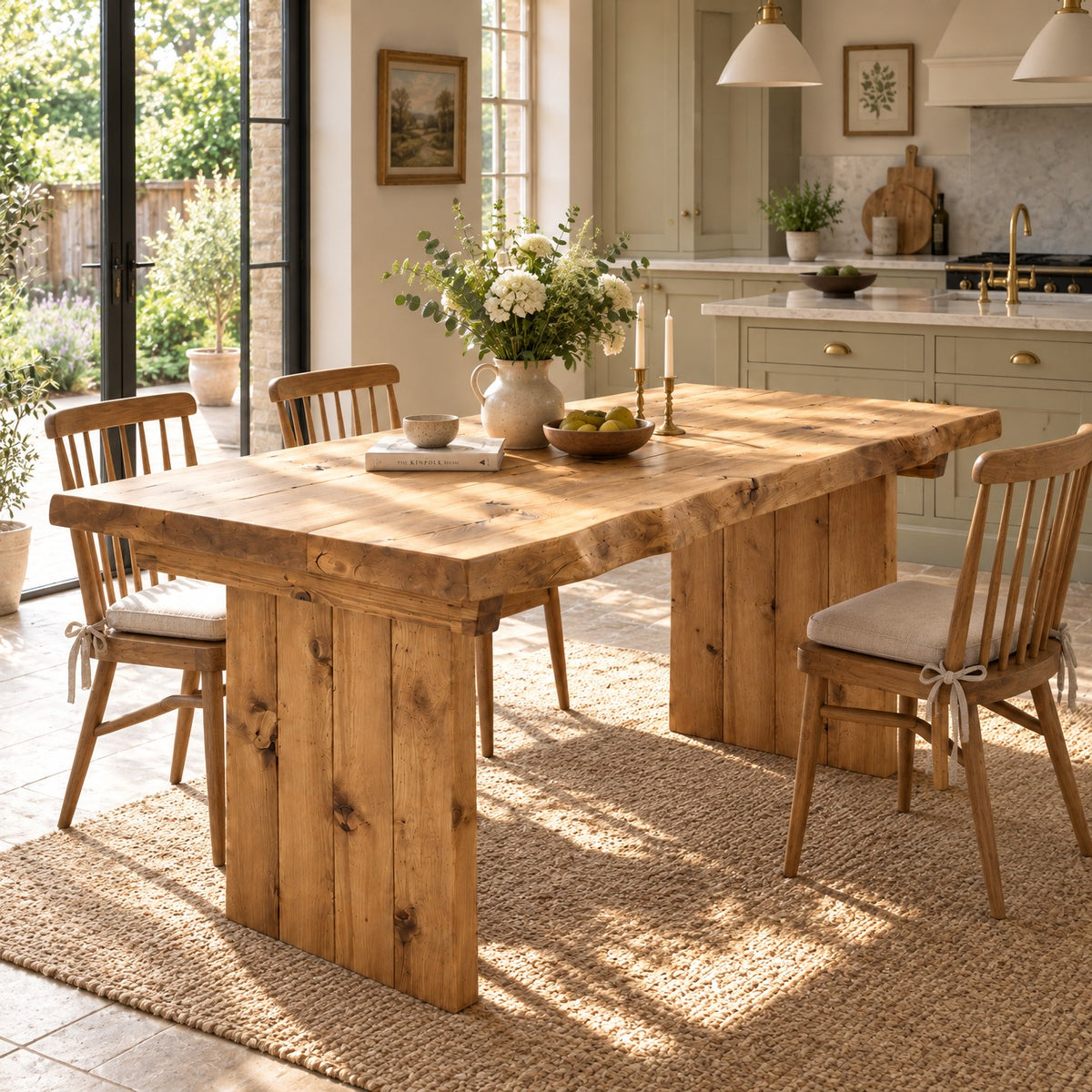 NORA Light Oak Colour Live / Waney Edge Dining Table