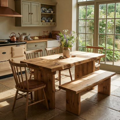 NORA Light Oak Colour Live / Waney Edge Dining Table
