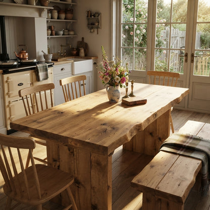 NORA Light Oak Colour Live / Waney Edge Dining Table
