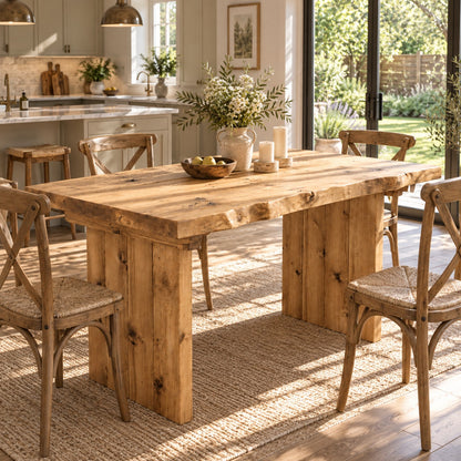 NORA Light Oak Colour Live / Waney Edge Dining Table