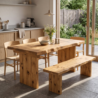 NORA Light Oak Colour Live / Waney Edge Dining Table