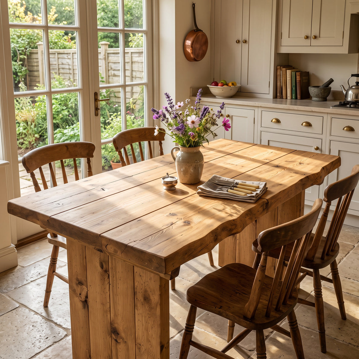 NORA Light Oak Colour Live / Waney Edge Dining Table
