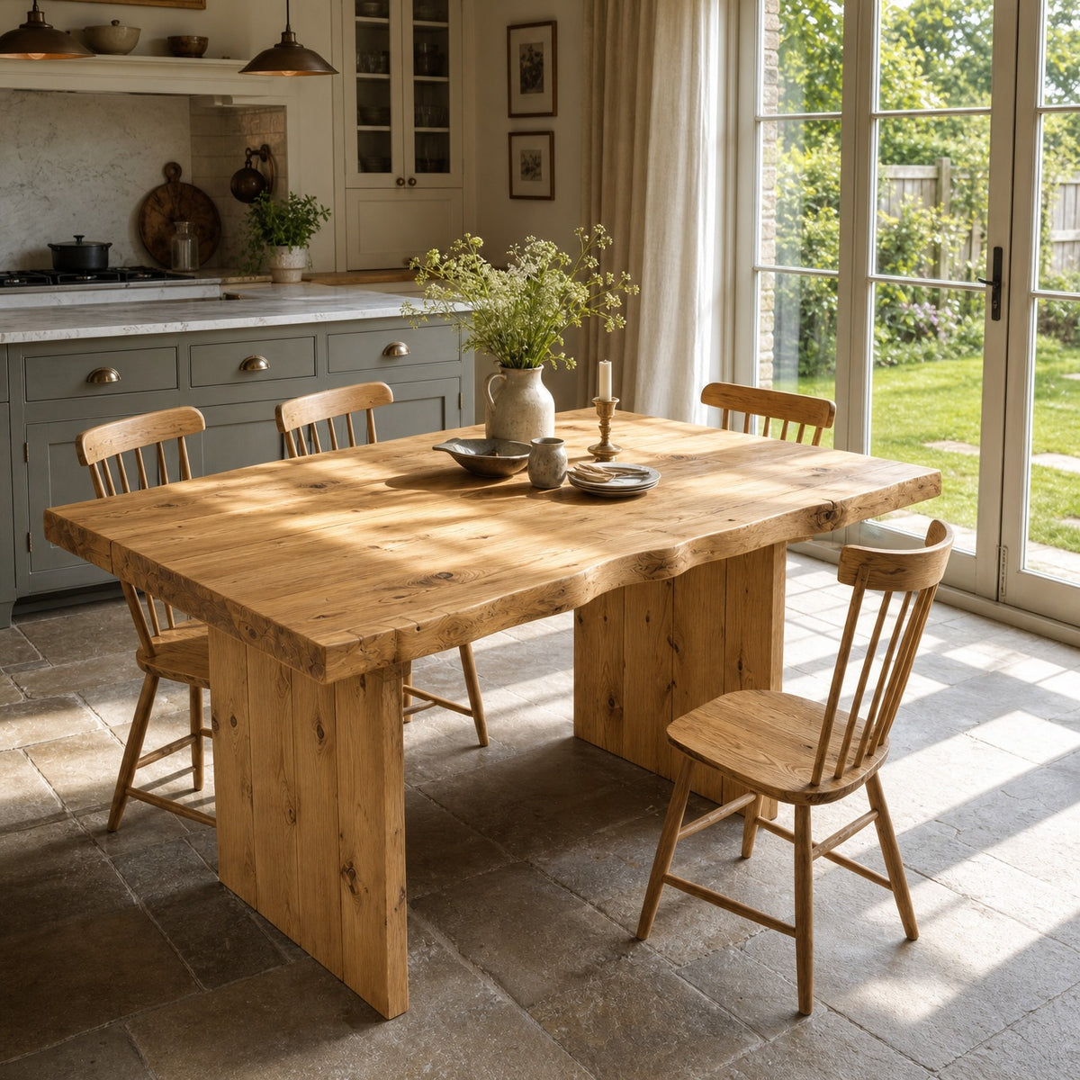 NORA Light Oak Colour Live / Waney Edge Dining Table