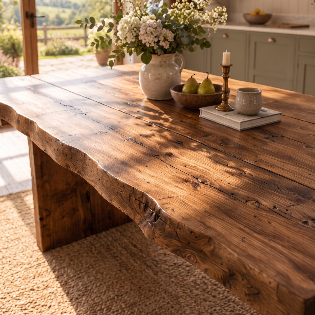 NORA Walut Colour Live / Waney Edge Dining Table