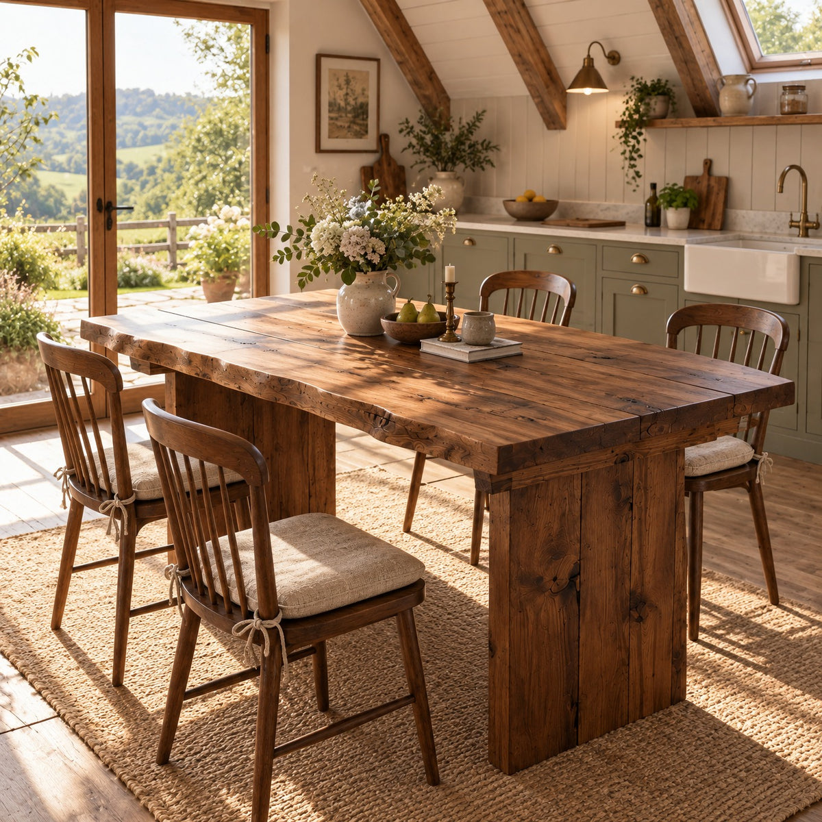 NORA Walut Colour Live / Waney Edge Dining Table