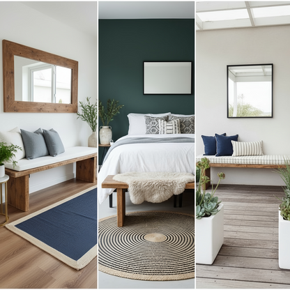 Nordic Bench Rustic Bench For Entryway