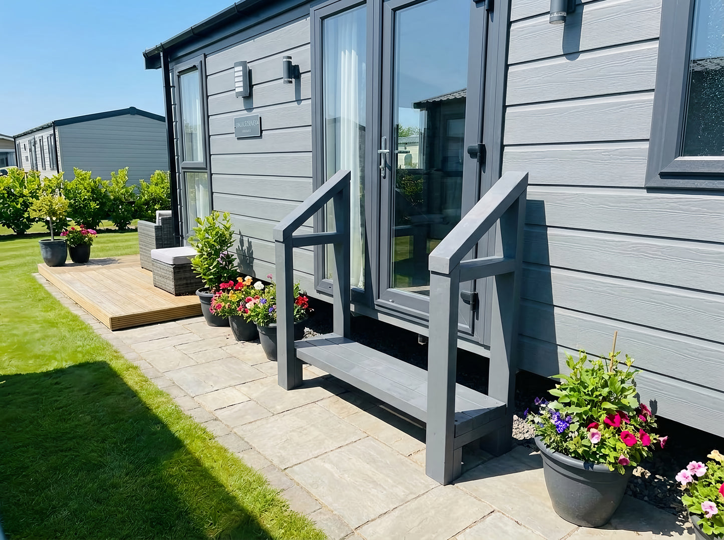 Outdoor Stairs Kit For Caravan and Lodges / Outdoor Wooden Stairs
