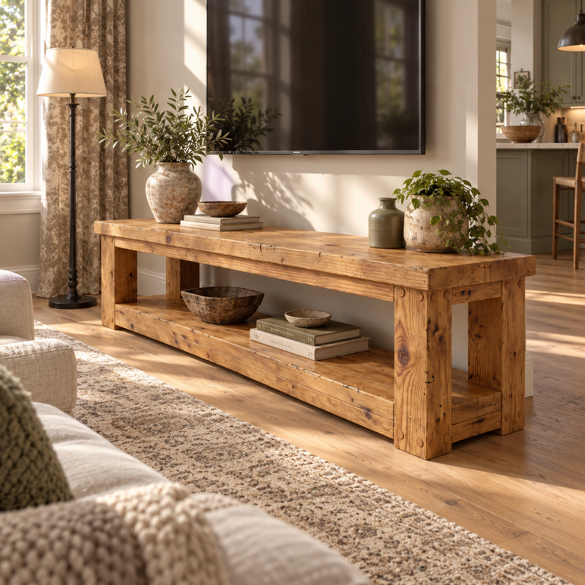 POLO TV Unit Solid Wood Console Table