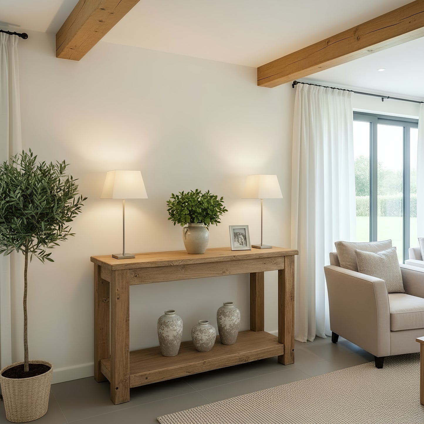 POLO Solid Wood Console Table