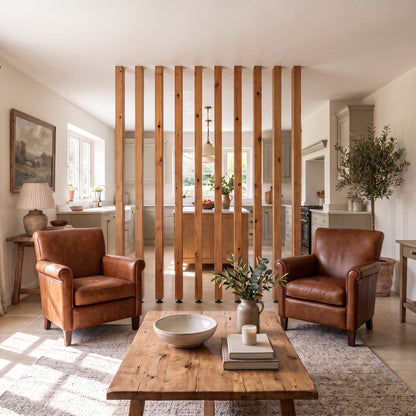 Slatted Room Divider / Solid Wood Floor to Ceiling / Timber Partition