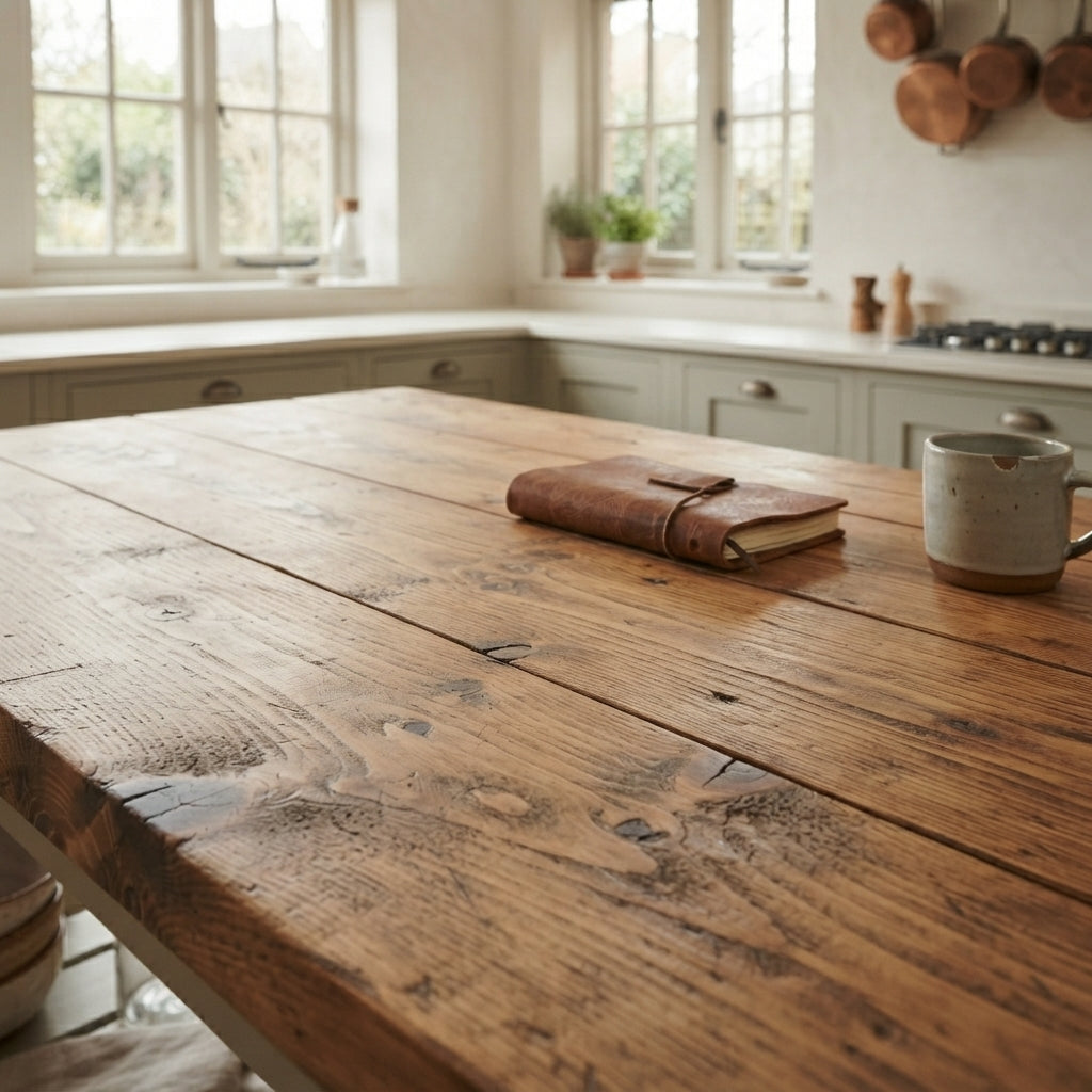HIGHLAND Solid Wood Kitchen Island With Shelf / Breakfast Bar