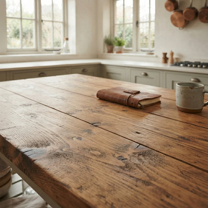 HIGHLAND Solid Wood Kitchen Island With Shelf / Breakfast Bar