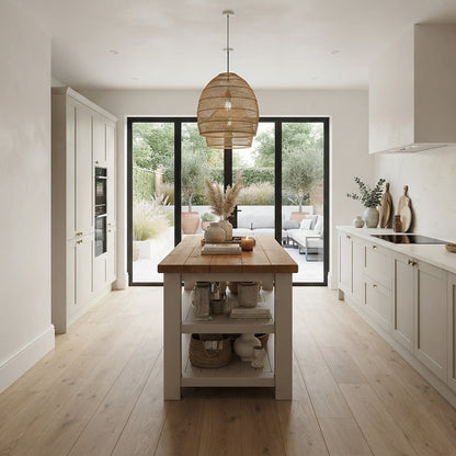 STONEFORD Cashmere Kitchen Island / Breakfast Bar / Rustic Island