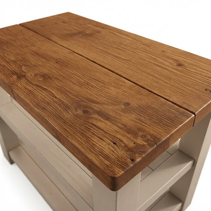 STONEFORD Cashmere Kitchen Island / Breakfast Bar / Rustic Island