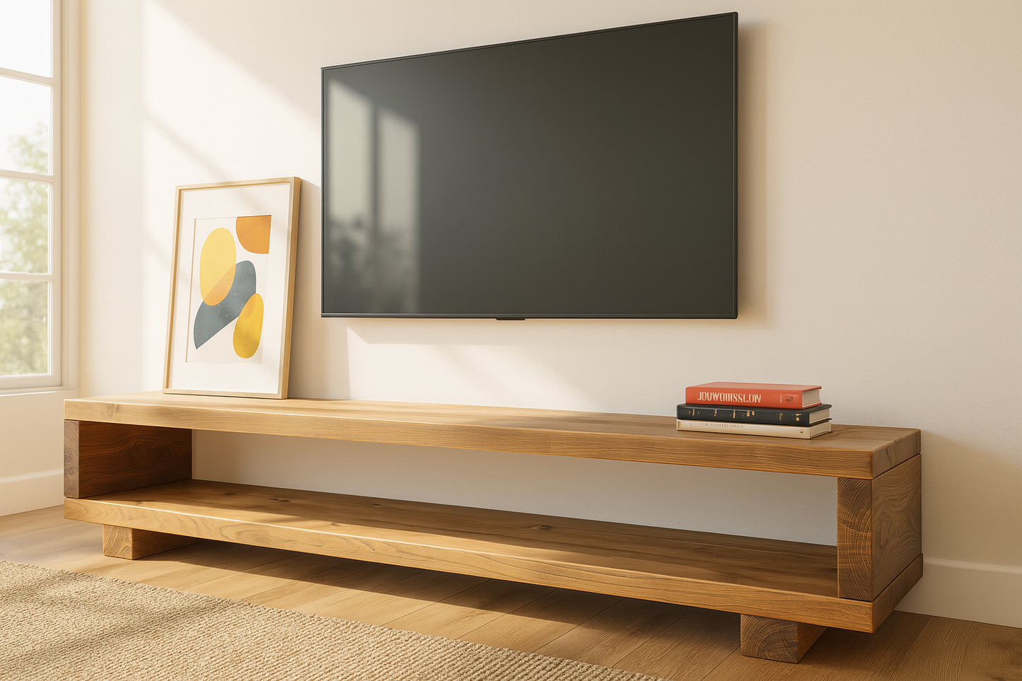 TORIE Solid Wood Chunky TV Unit