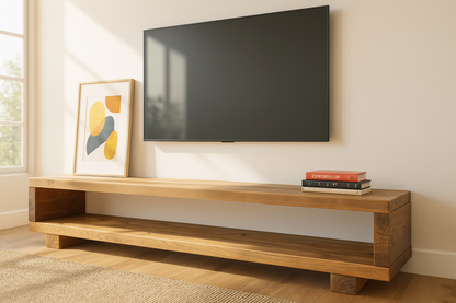 TORIE Solid Wood Chunky TV Unit