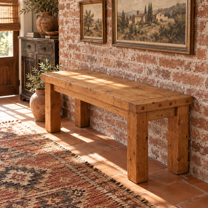 TEMPLETON Bench Solid Wood Bench Entryway Bench Hallway Shoe Bench