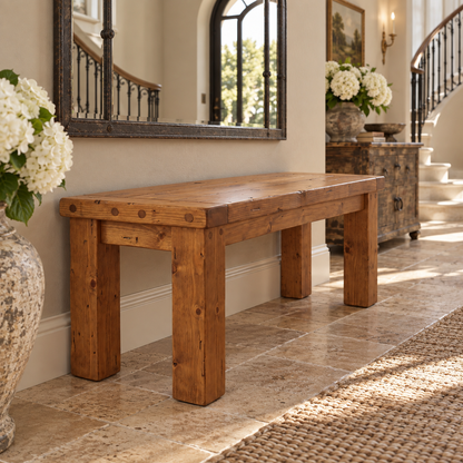 TEMPLETON Bench Solid Wood Bench Entryway Bench Hallway Shoe Bench