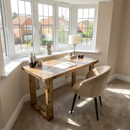 TIVARO Solid Wood Study / Office / Computer Desk Table With Wooden Legs