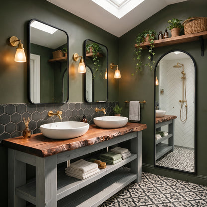 Venti Medium Grey Solid Wood Bathroom Vanity With Shelf