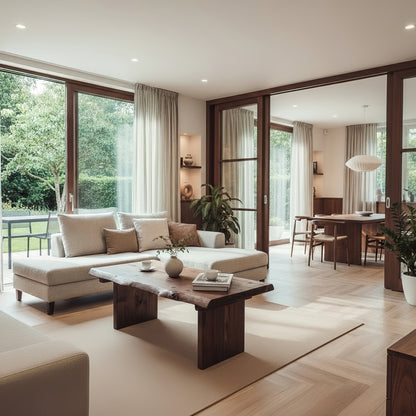 LINA Chunky Live / Waney Edge Coffee Table in Walnut Colour