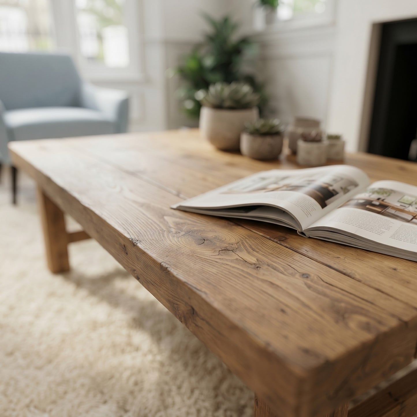 WILDCROFT Coffee Table Solid Wood