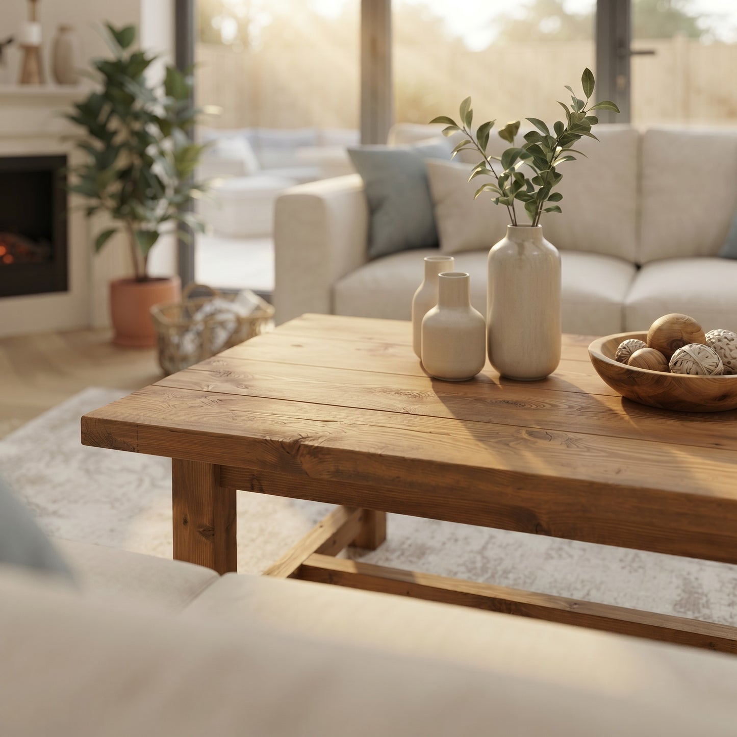 WILDCROFT Coffee Table Solid Wood