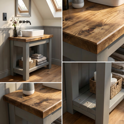 BREVIN Bathroom Vanity / Wash Basin / Grey Painted Bathroom Unit
