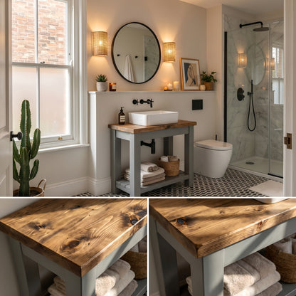 BREVIN Bathroom Vanity / Wash Basin / Grey Painted Bathroom Unit
